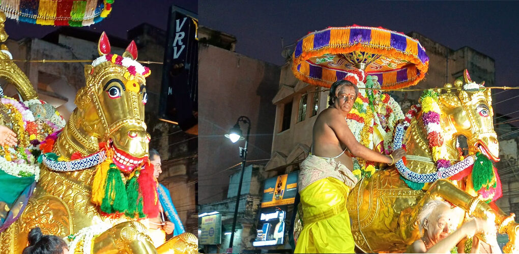 Chithirai Festival – 5th Day Night Golden Horse Procession.jpg