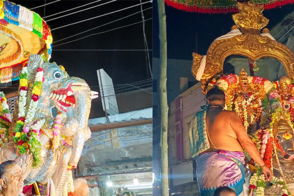 "Chithirai Festival – 7th Day Evening Nandikeswarar Yali Vahanam Procession.jpg