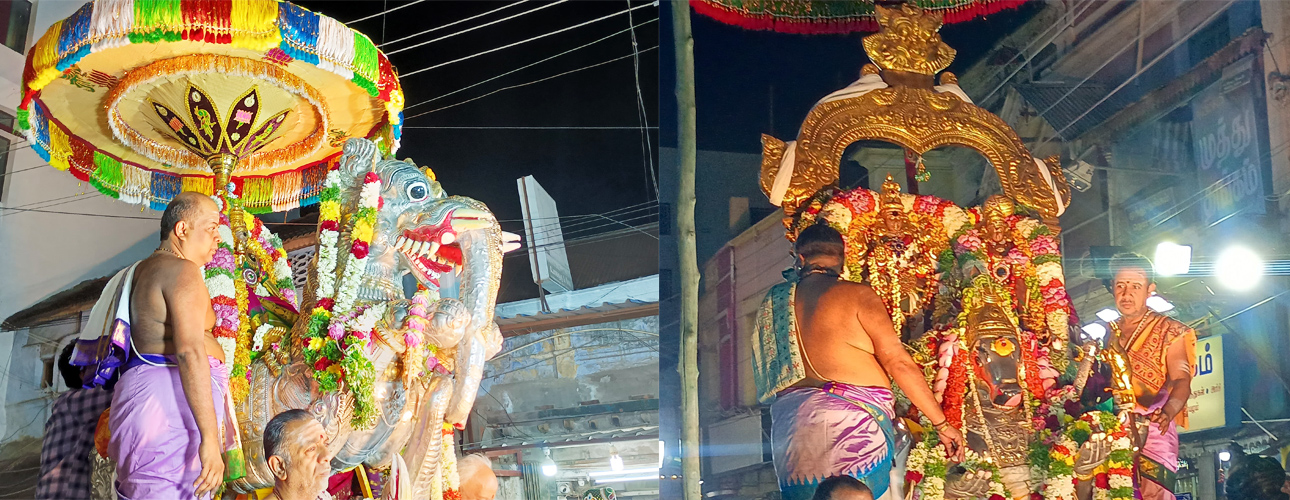 "Chithirai Festival – 7th Day Evening Nandikeswarar Yali Vahanam Procession.jpg