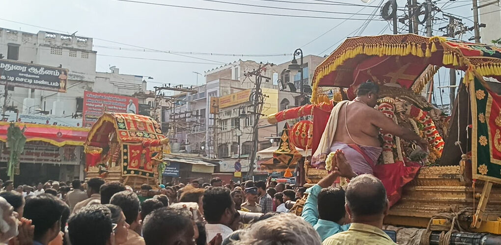 Chithirai Festival – 8th Day Morning Thanga Pallakku Procession.jpg