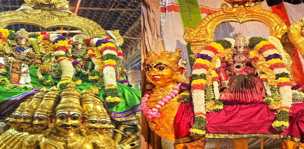 Chithirai Festival – Day 3 Night Kailasa Parvatham & Kamadhenu Vahana Procession